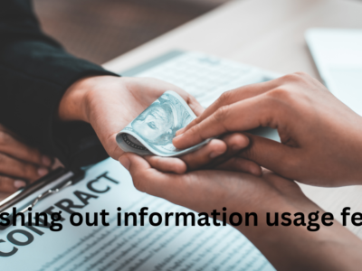 cashing out information usage fees