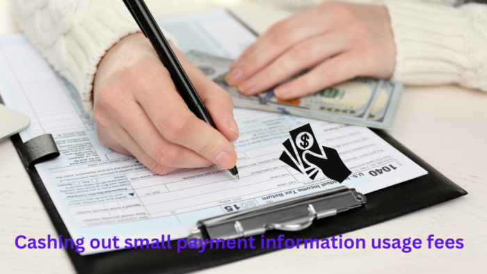 Cashing out small payment information usage fees